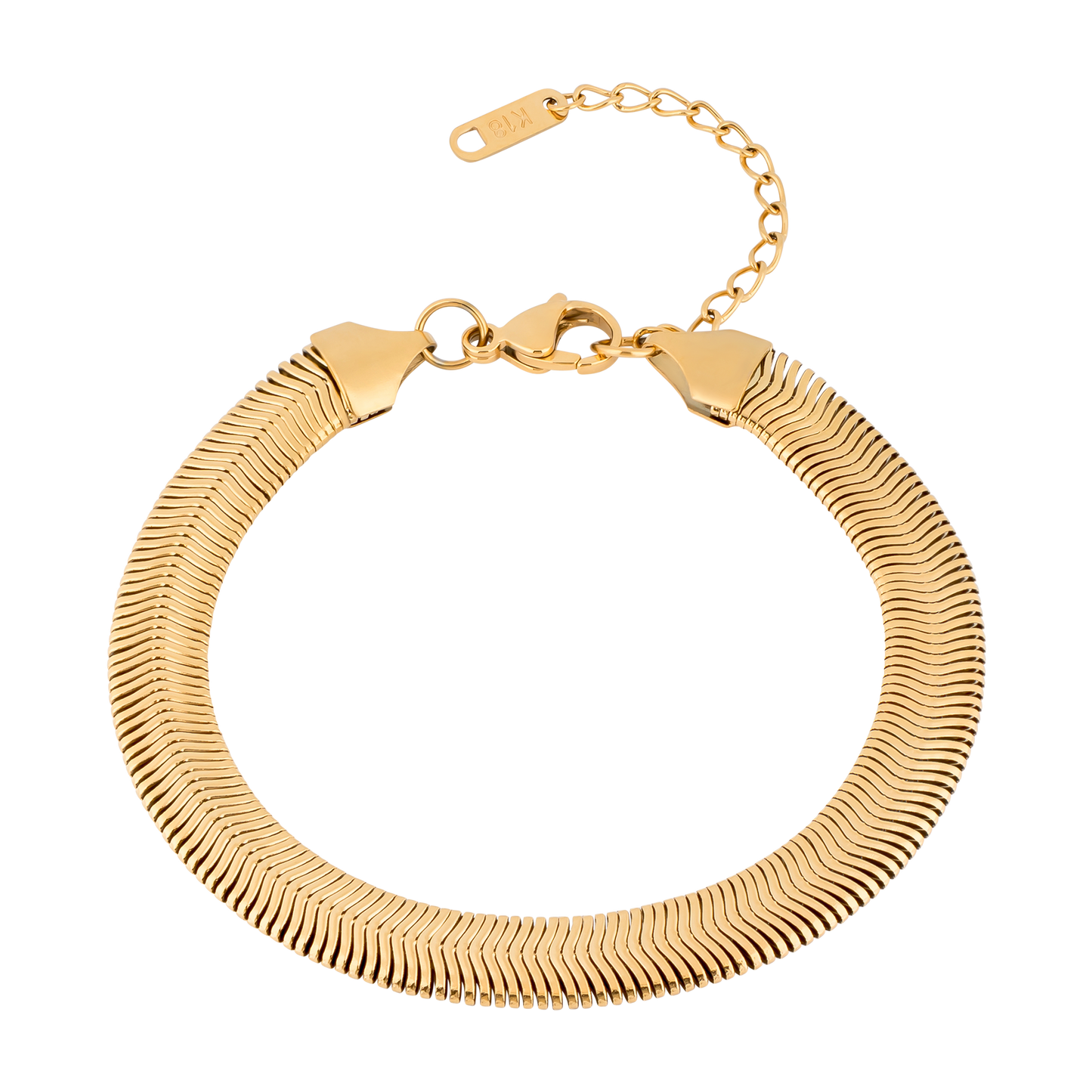 ouro. Thick Snake Bracelet
