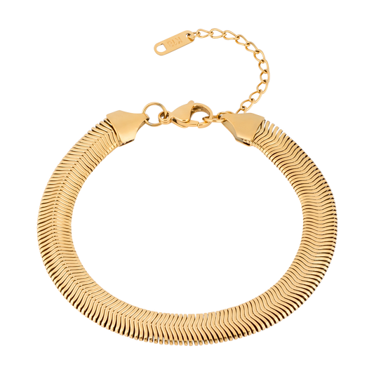 ouro. Thick Snake Bracelet