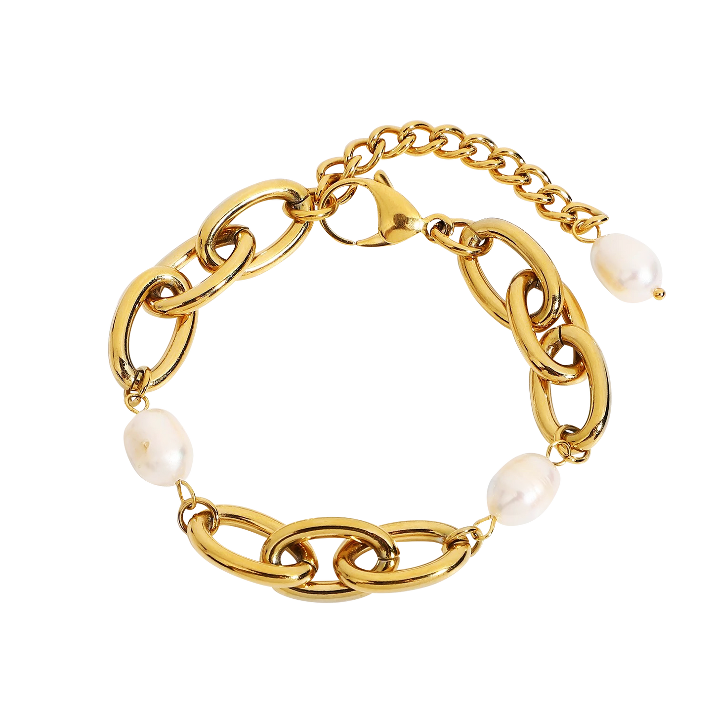 andromeda. Freshwater Pearl Cable Chain Bracelet