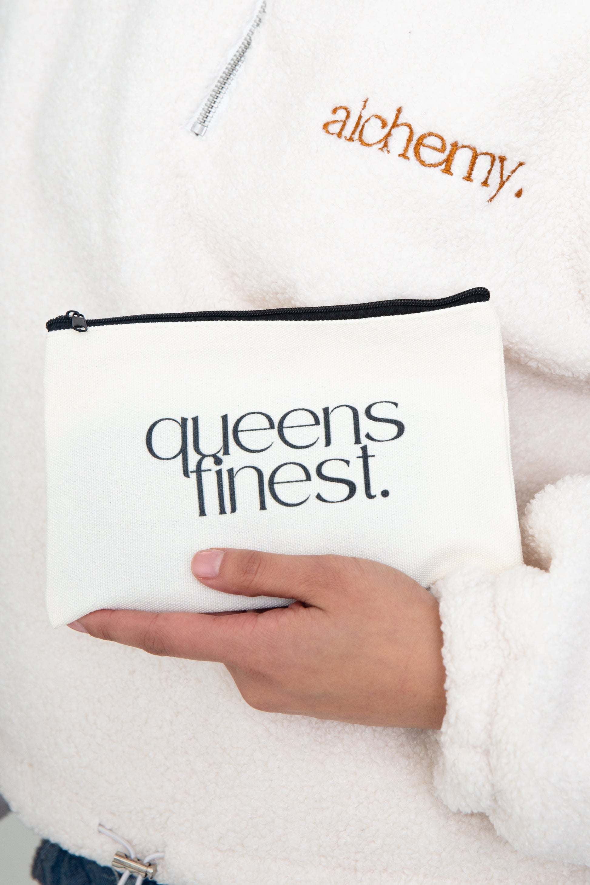 Queens Finest Canvas Zipper Pouch by alchemy.