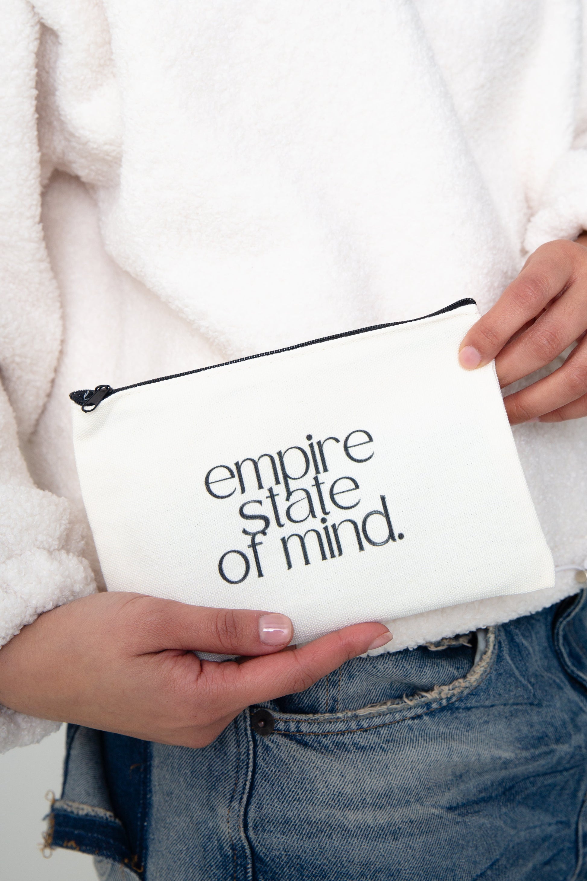 Empire State of Mind Canvas Zipper Pouch by alchemy.