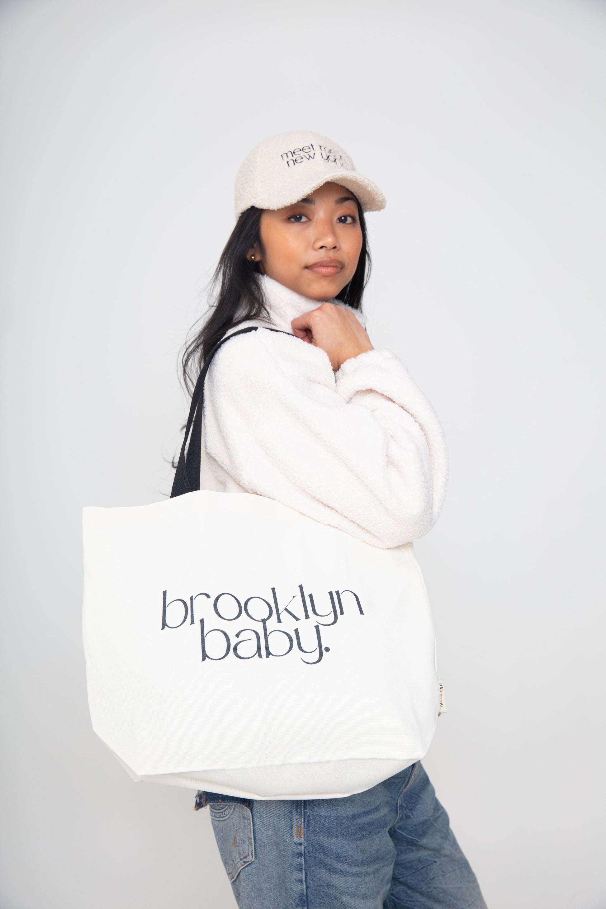 Brooklyn Baby 16 oz Canvas Tote Bag by alchemy.