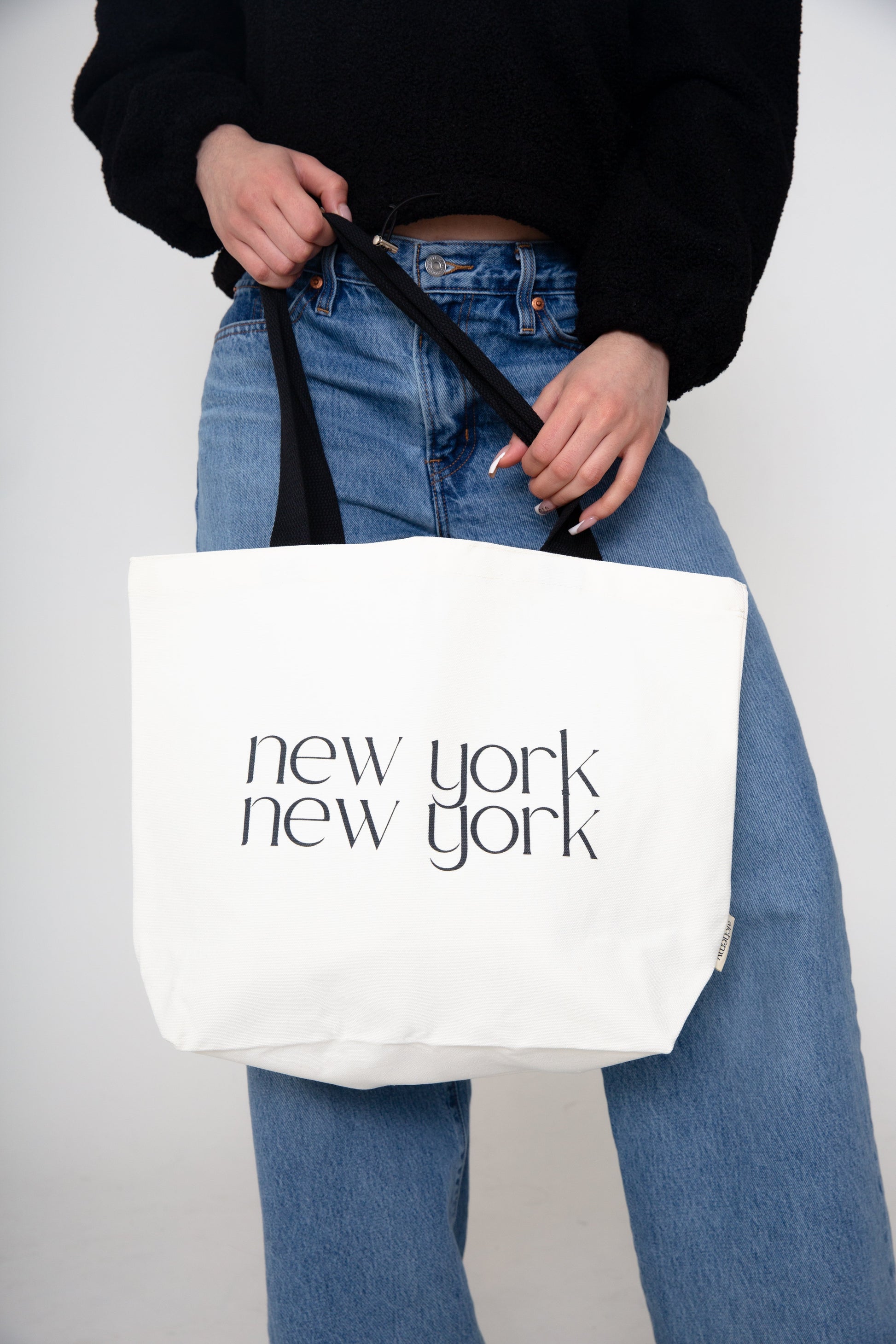 New York New York 16 oz Canvas Tote Bag by alchemy.