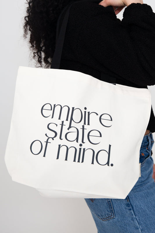 Empire State of Mind 16 oz Canvas Tote Bag by alchemy.